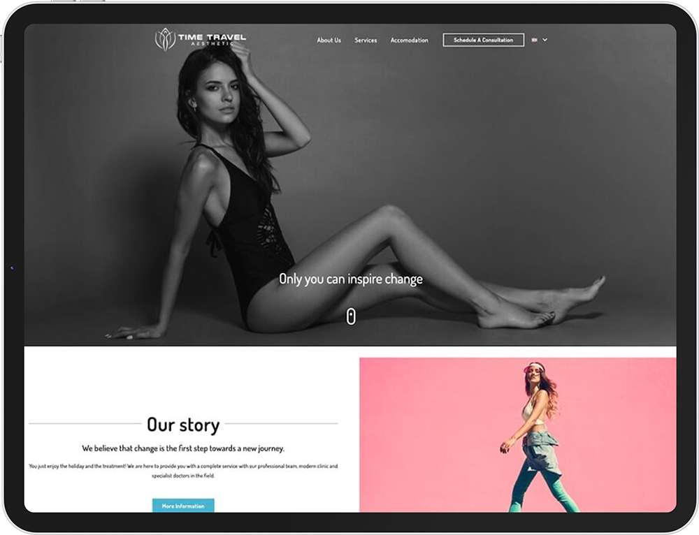 time travel aesthetic web tasarım çalışması