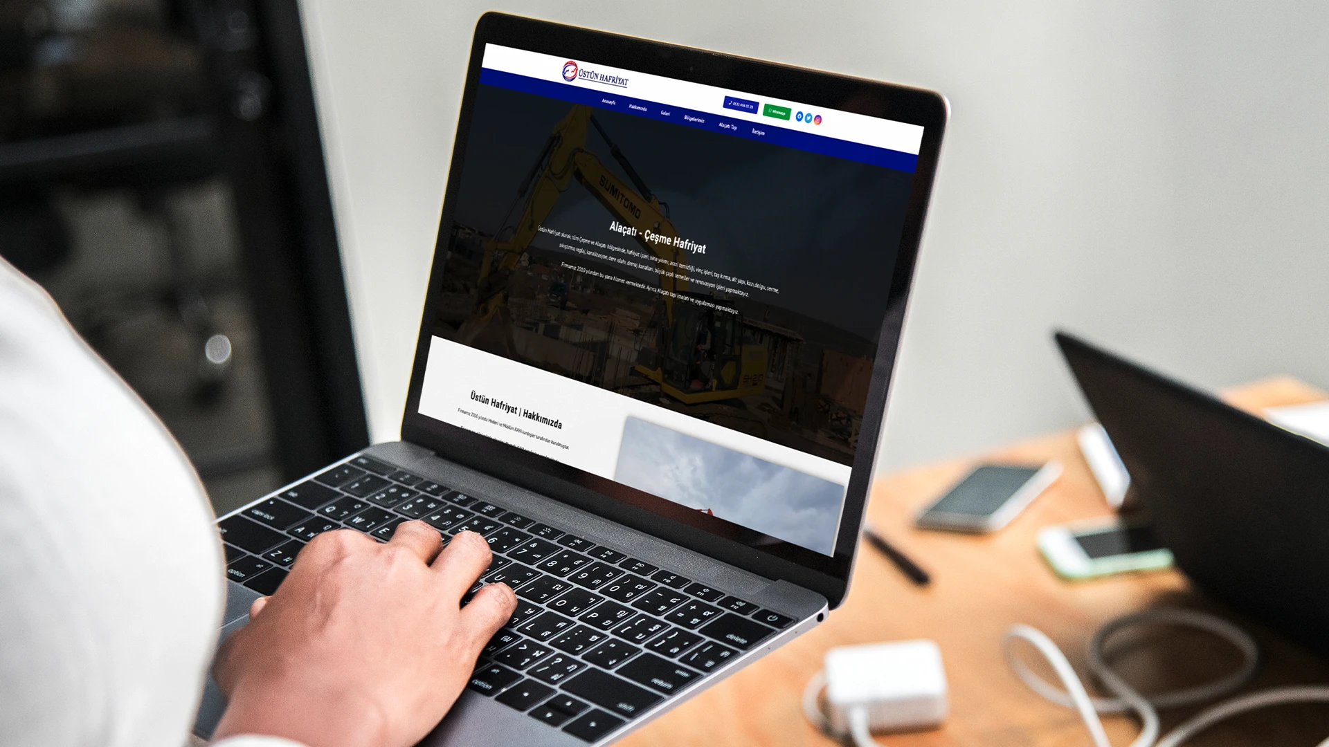 üstün hafriyat alaçatı çeşme web tasarım çalışması