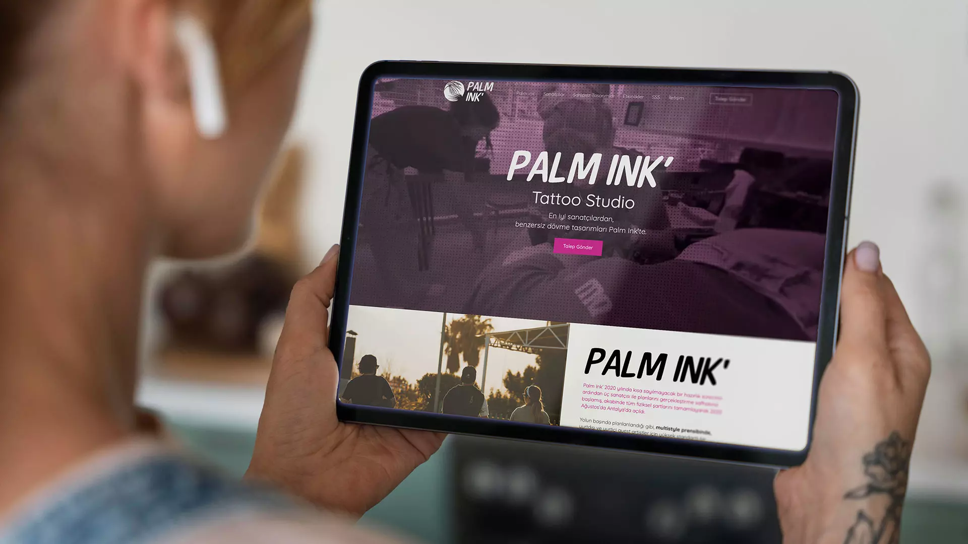 palm ink tattoo antalya kurumsal web tasarım çalışması