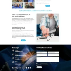 izmir göz lazer merkezi doktor tülin kaçmaz kurumsal web tasarım çalışması