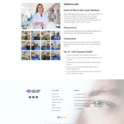 izmir göz lazer merkezi doktor tülin kaçmaz kurumsal web tasarım çalışması