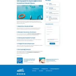 san aquapark kurumsal web tasarım çalışması